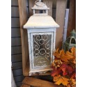 Rustic Ivory Lantern with Scroll